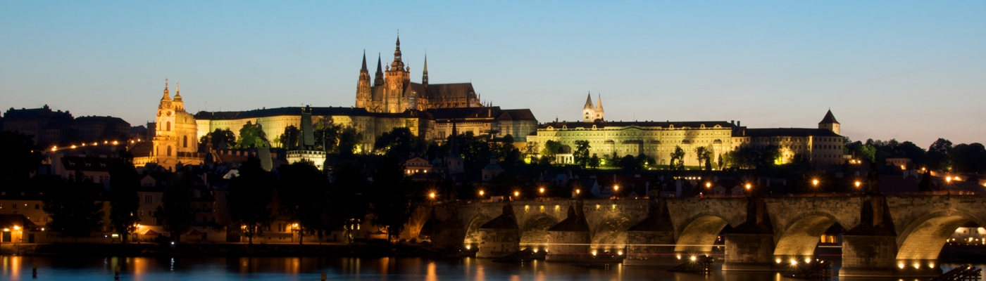 Prague Castle at night